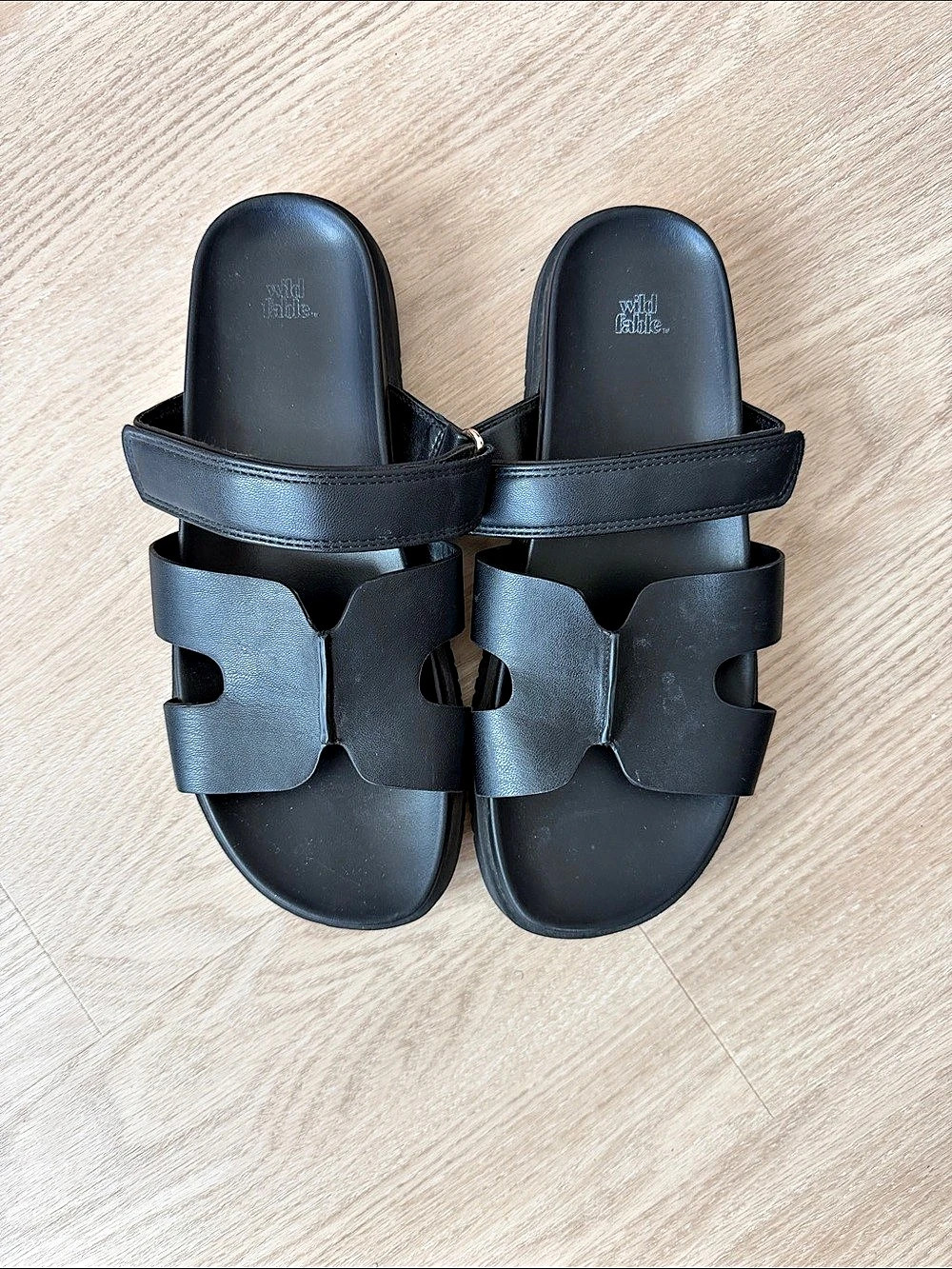 Wild Fable Black Slide Sandals